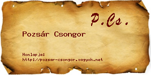 Pozsár Csongor névjegykártya