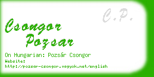 csongor pozsar business card